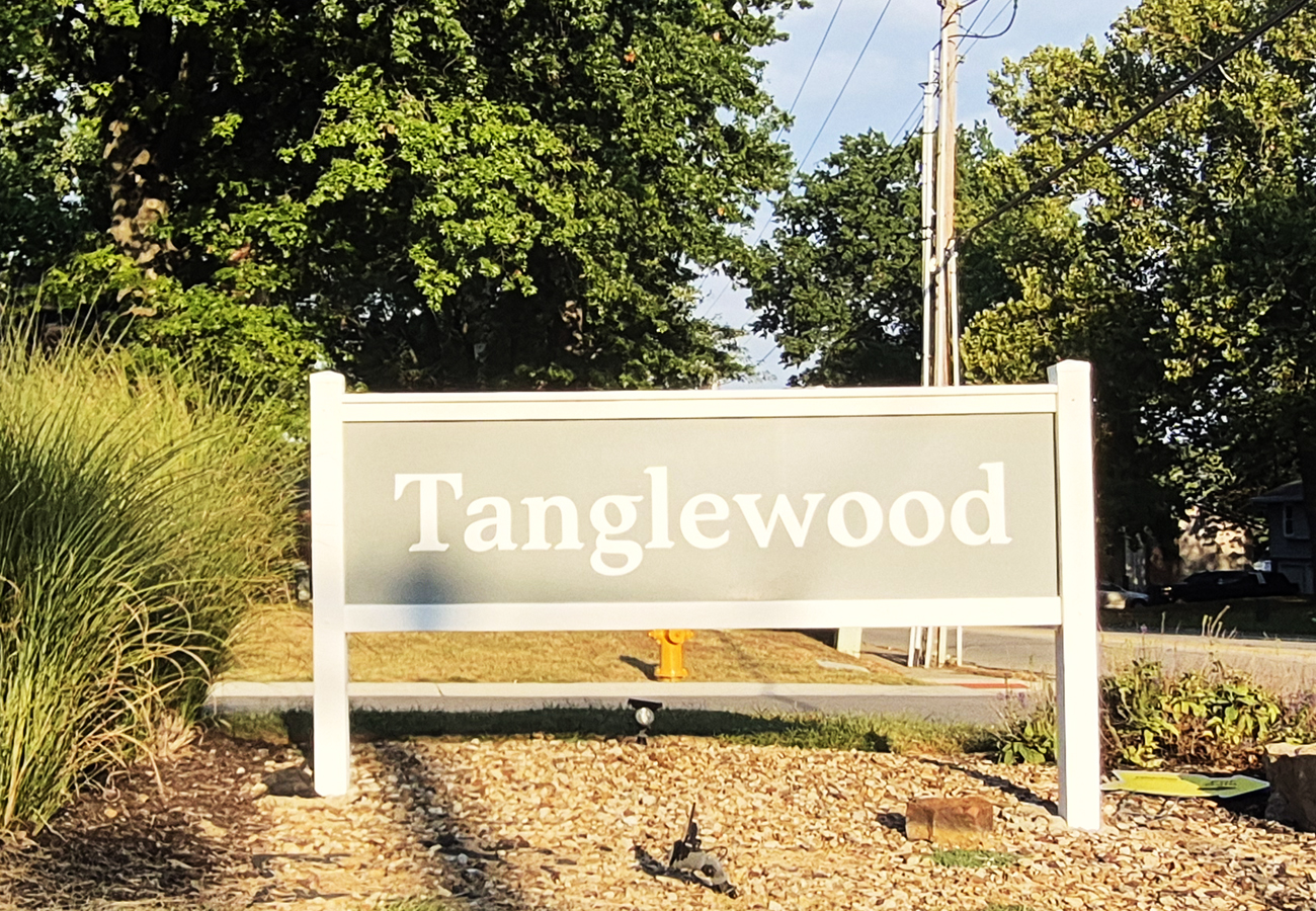 Tanglewood neighborhood monument sign